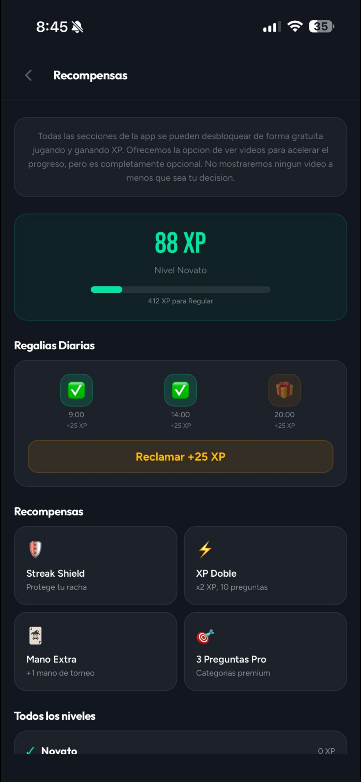 Sistema de Recompensas